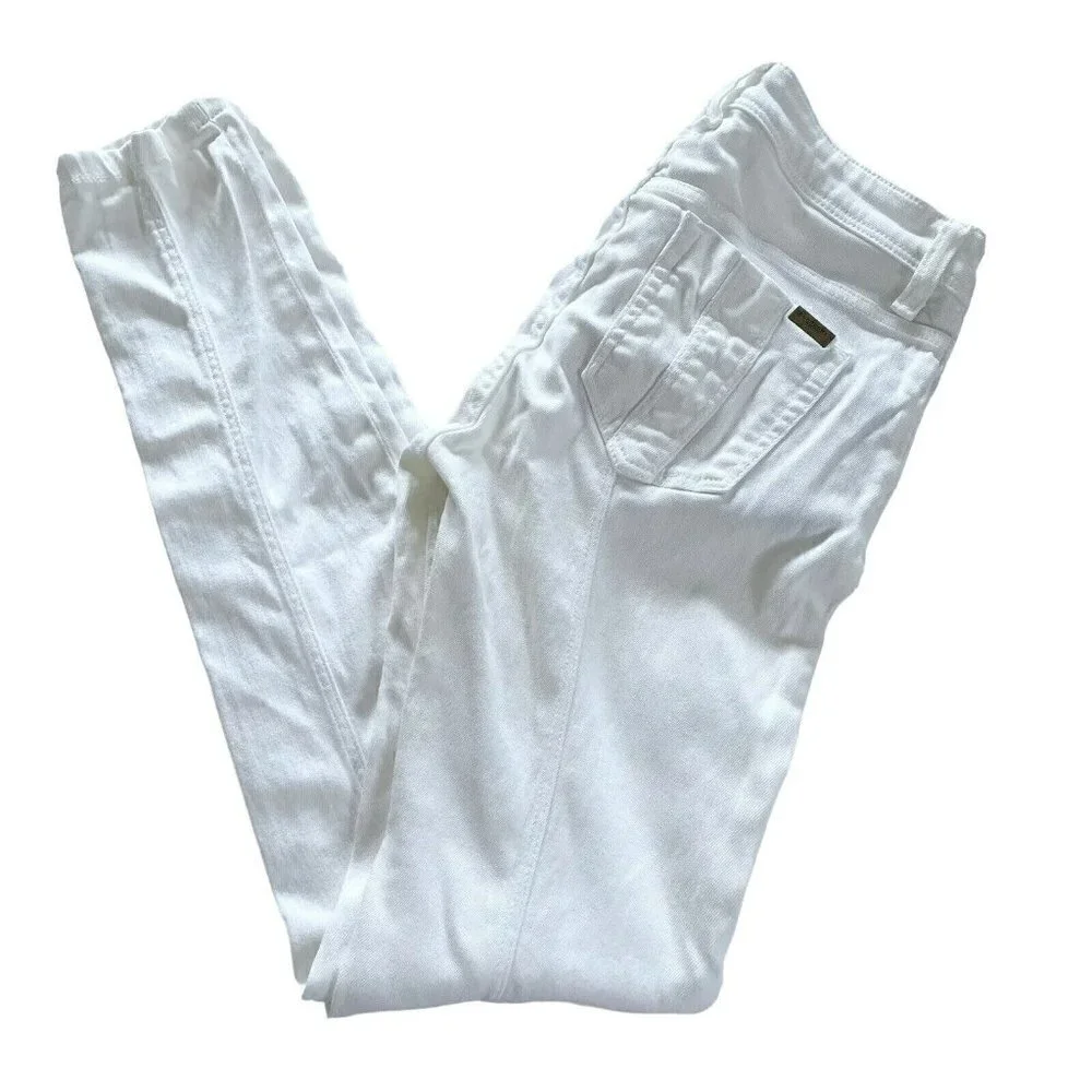 BURBERRY BRIT Women's Sz 29  Westbourne Skinny Crop Pants in White - Picture 11 of 12